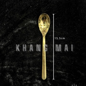 Thìa Nhỏ Tráng Miệng Cán Cong - Vàng Gold