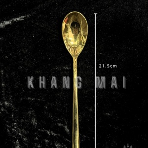 Thìa Súp Cán Cong - Vàng Gold