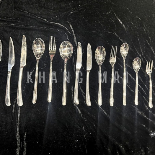 Set Silver Bạc Cán Cong - đủ các size chuẩn bàn ăn Fine Dining
