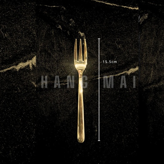 Dĩa Nhỏ Ăn Tráng Miệng Cán Cong- Vàng Gold